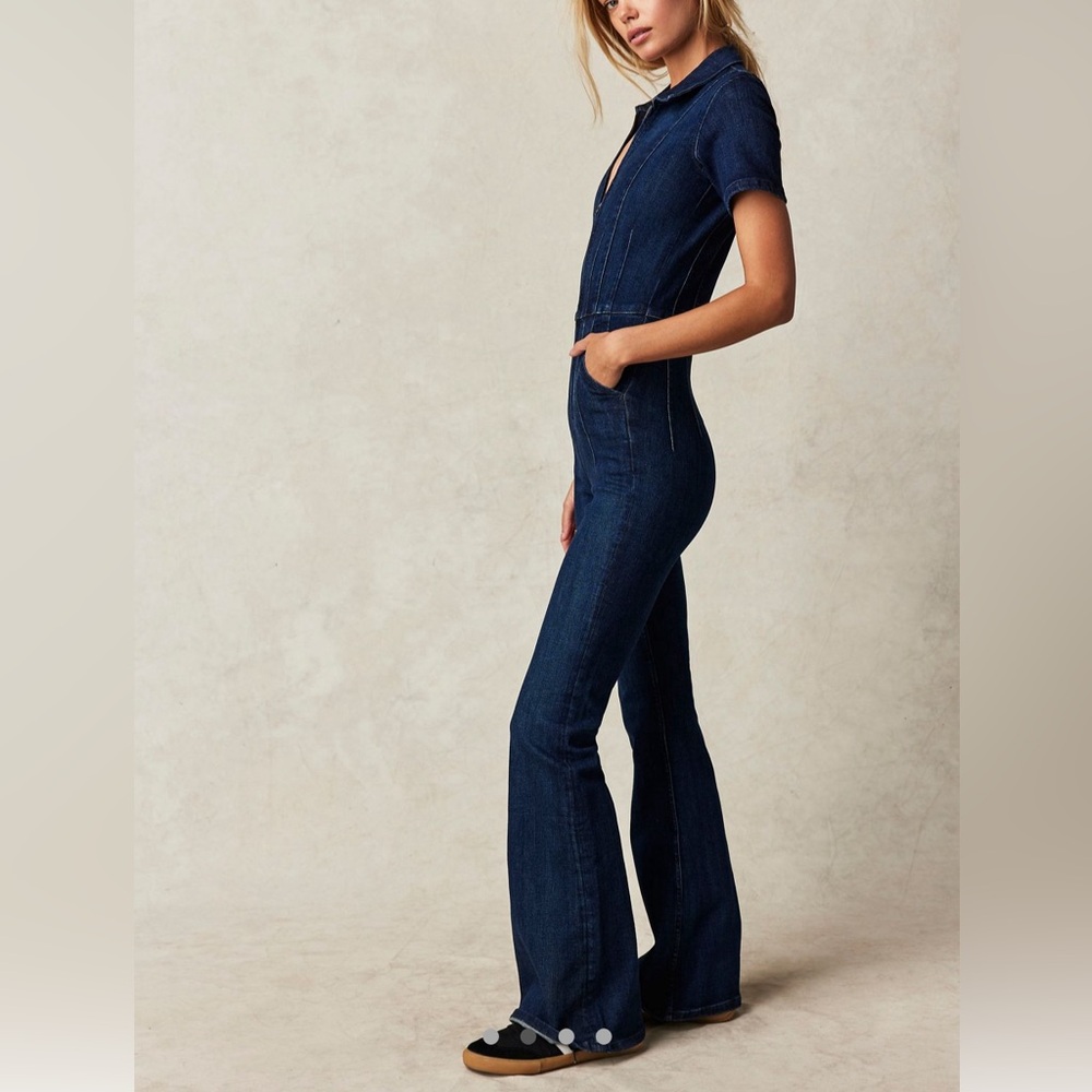Free People Indigo Denim Jumpsuit - Picture 4 of 4